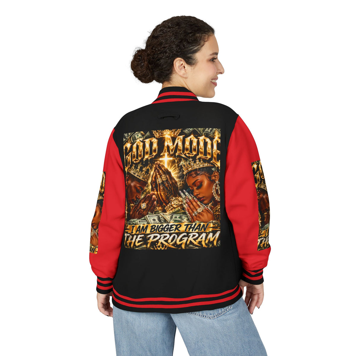 God Motive “I Am Bigger Than the Program” Letterman Jacket