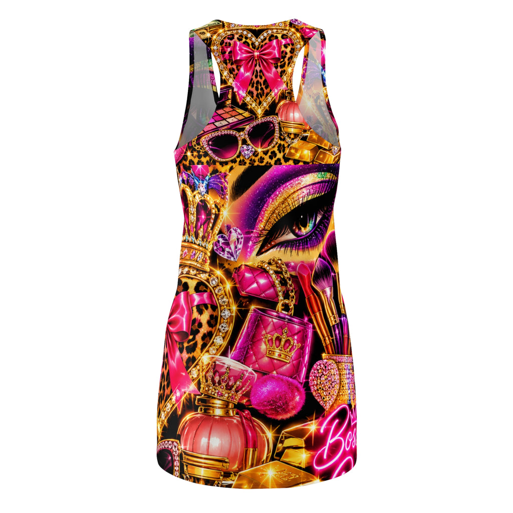 Glam Beauty Collage Racerback Dress