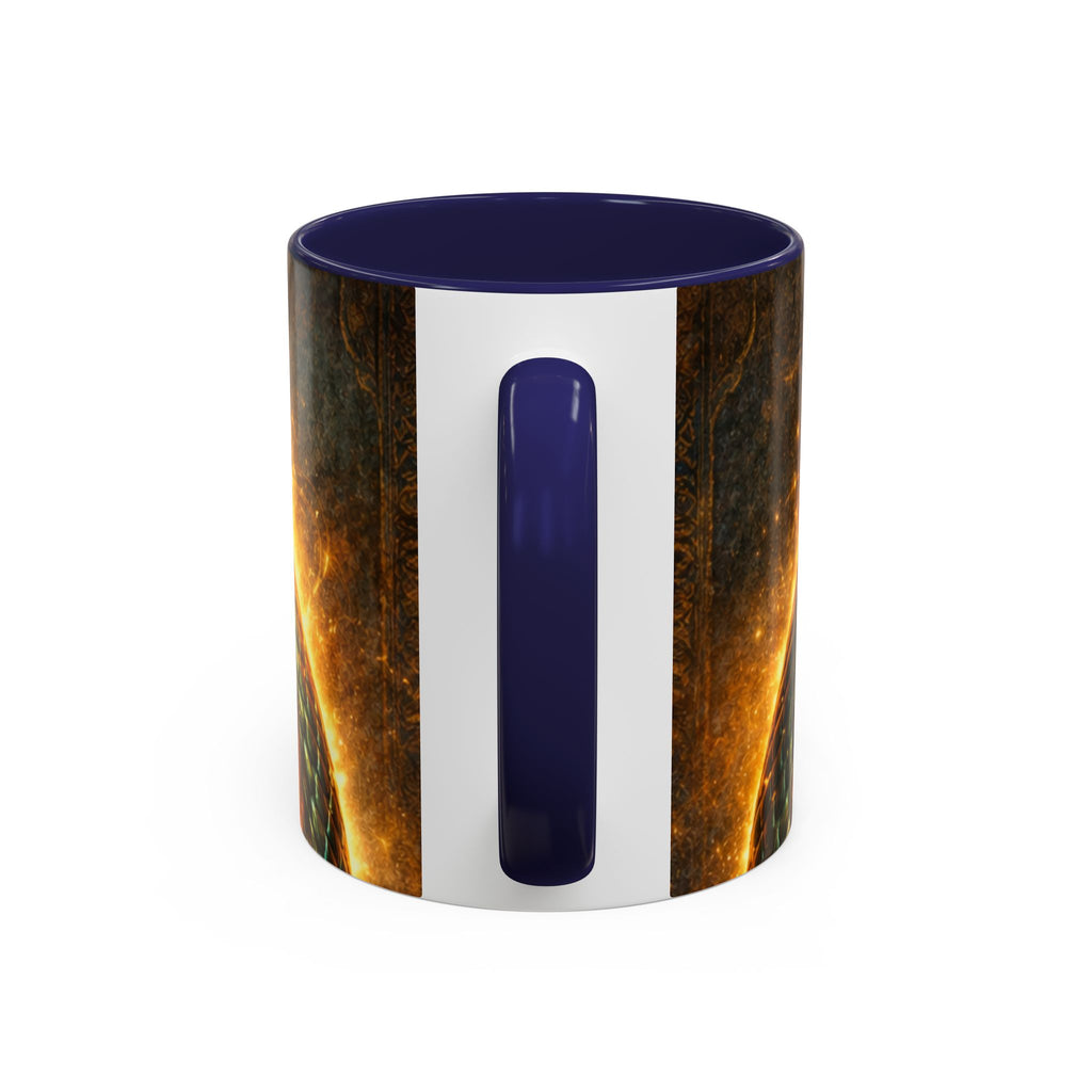 Ouroboros Serpent Accent Coffee Mug — Fiery Mythic Snake Design (11/15oz)