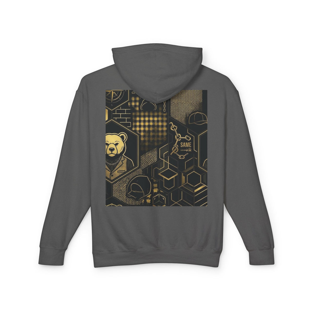 Geometric Bear Graphic Hoodie