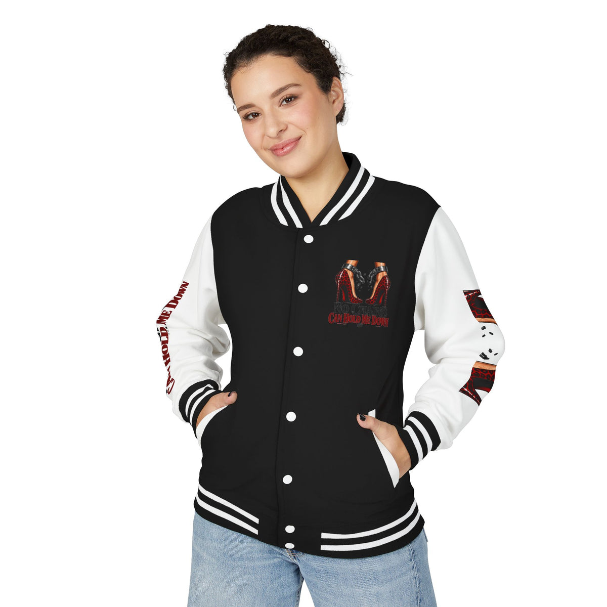 No Chains Letterman Jacket – Bold Streetwear Varsity Bomber