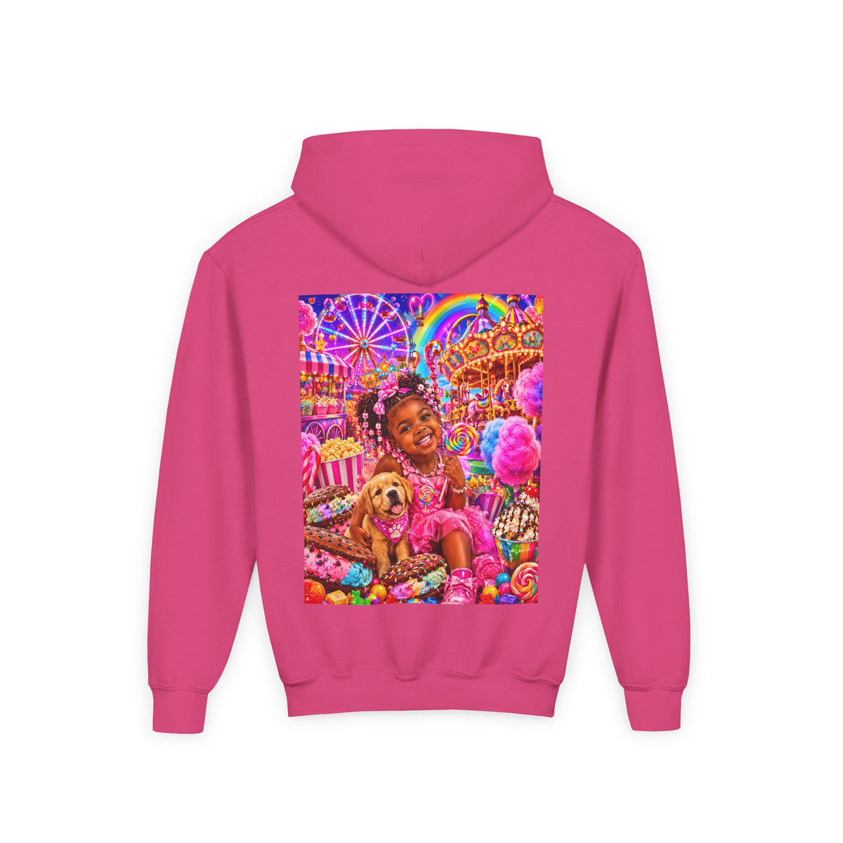 Youth Carnival Girl and Puppy Fairground Hoodie