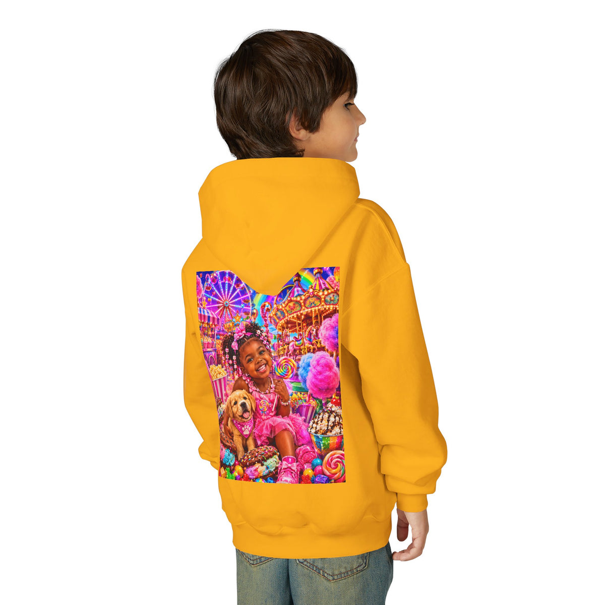 Youth Carnival Girl and Puppy Fairground Hoodie