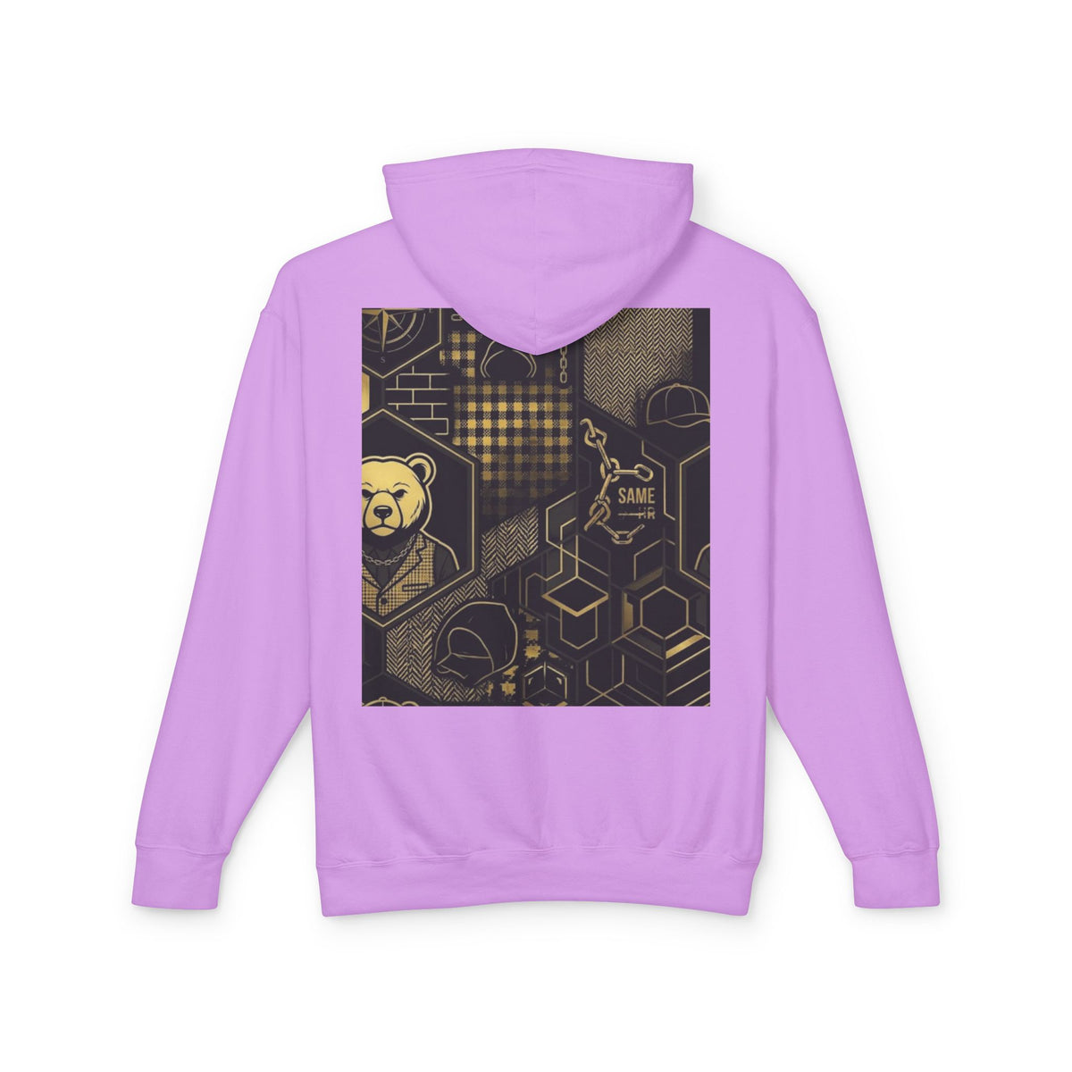 Geometric Bear Graphic Hoodie