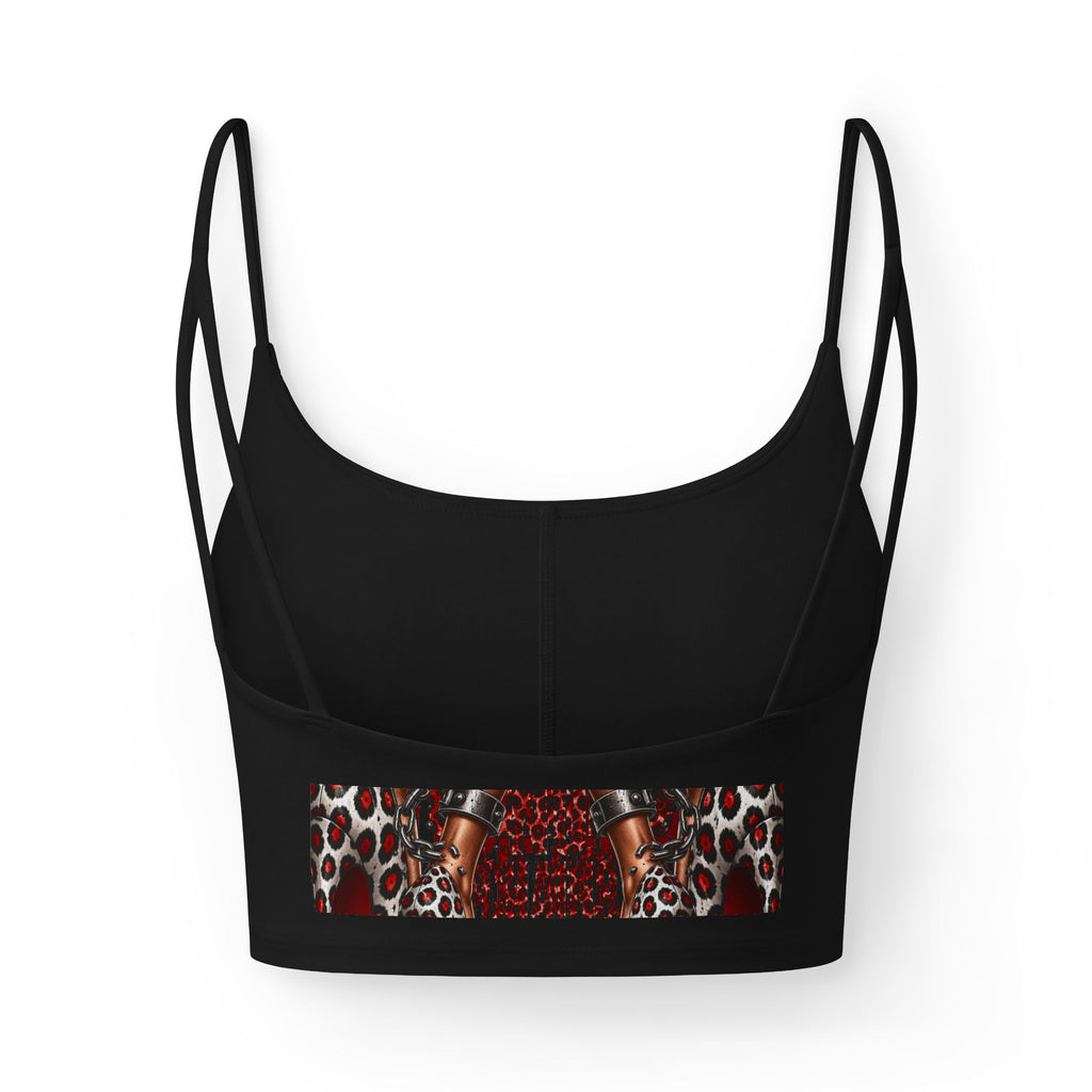Women's Luxe Bra with Bold Red Leopard Print