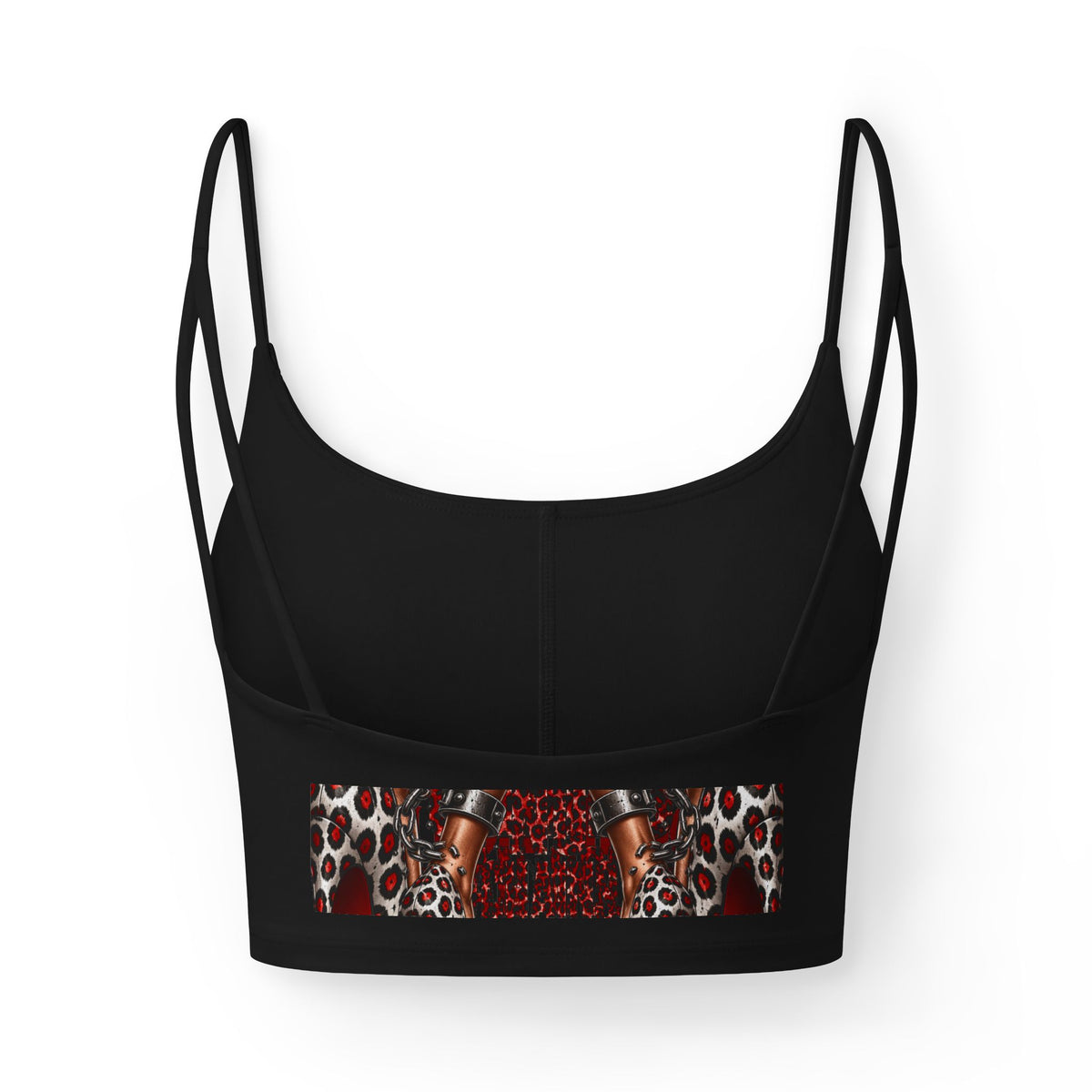 Women's Luxe Bra with Bold Red Leopard Print