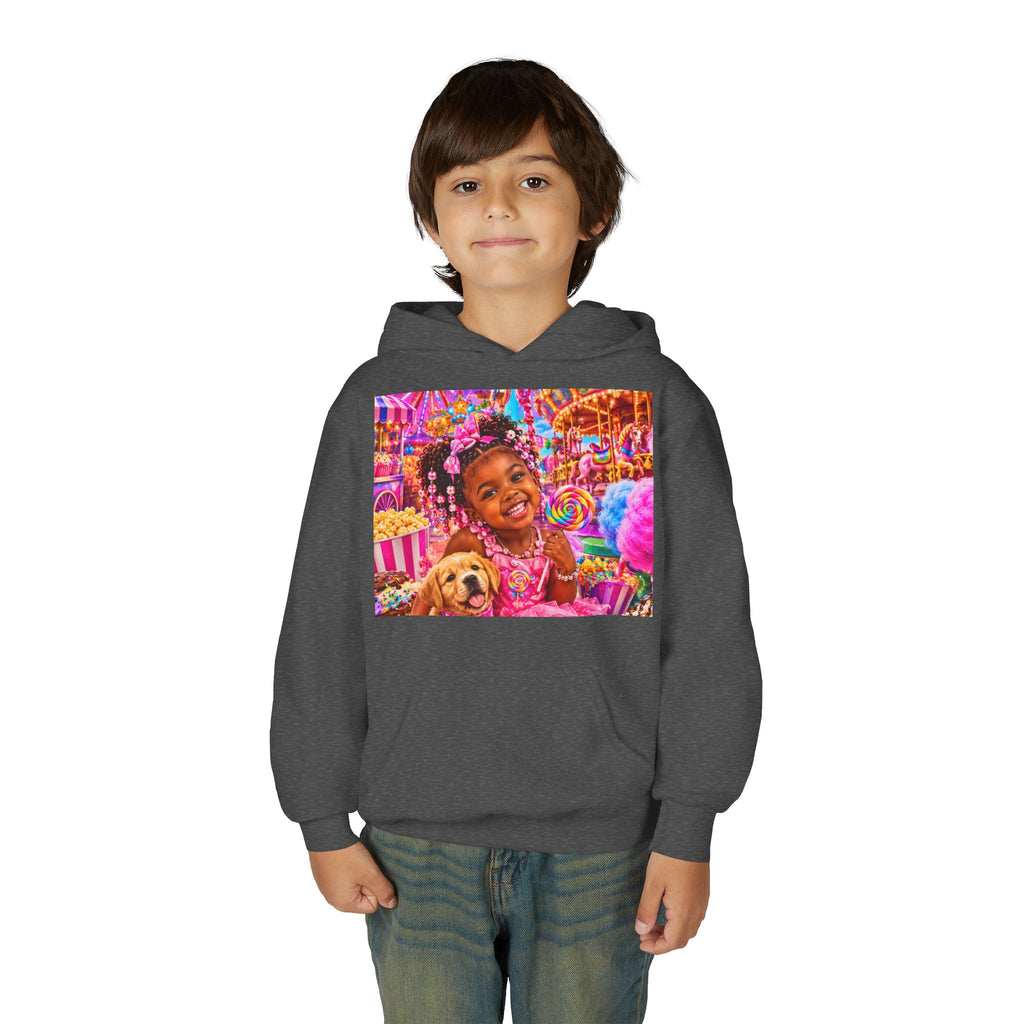 Youth Carnival Girl and Puppy Fairground Hoodie