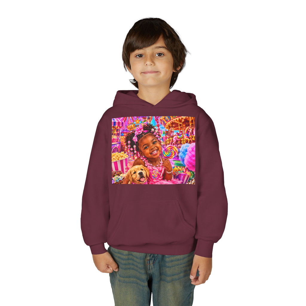 Youth Carnival Girl and Puppy Fairground Hoodie