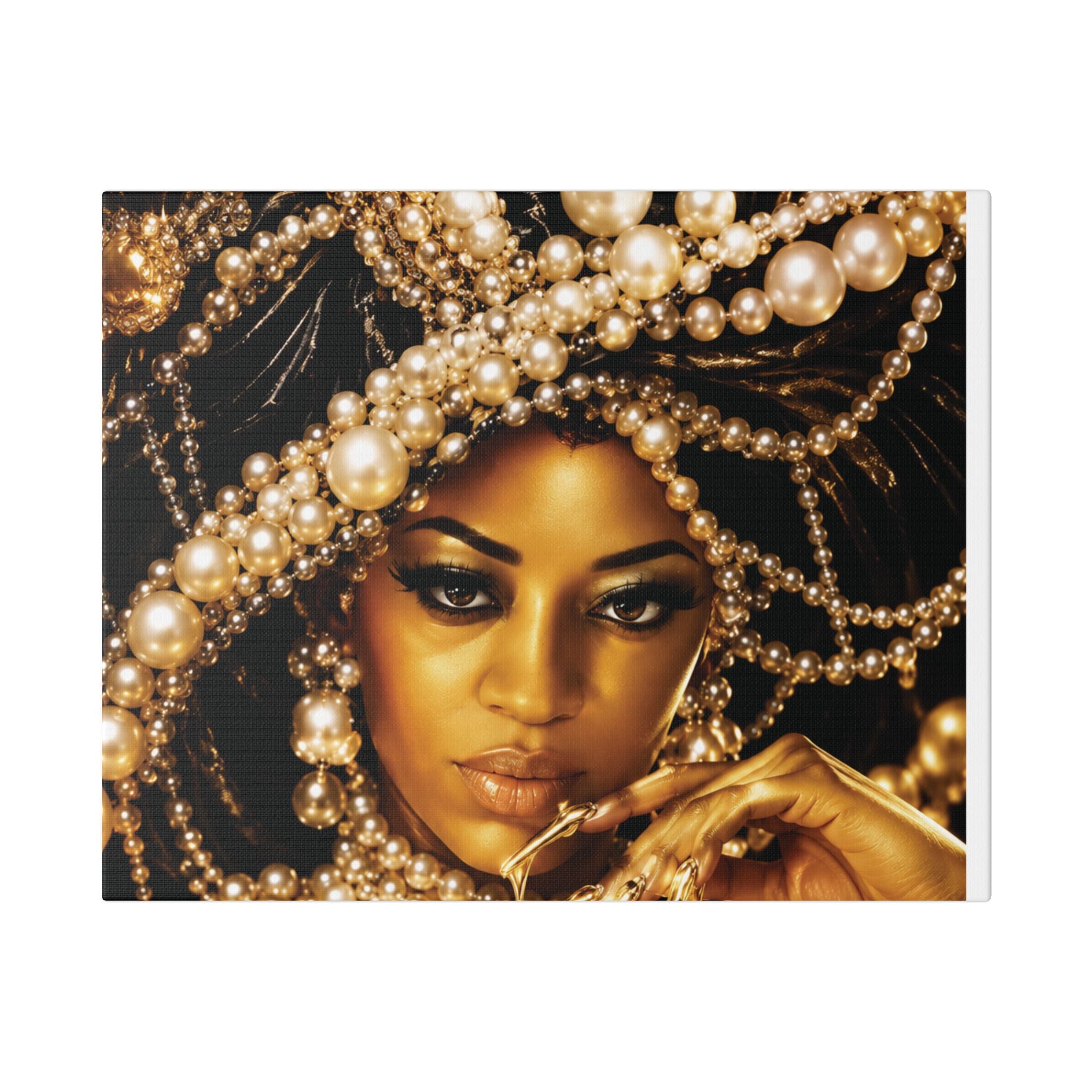 Golden Goddess Pearl Canvas