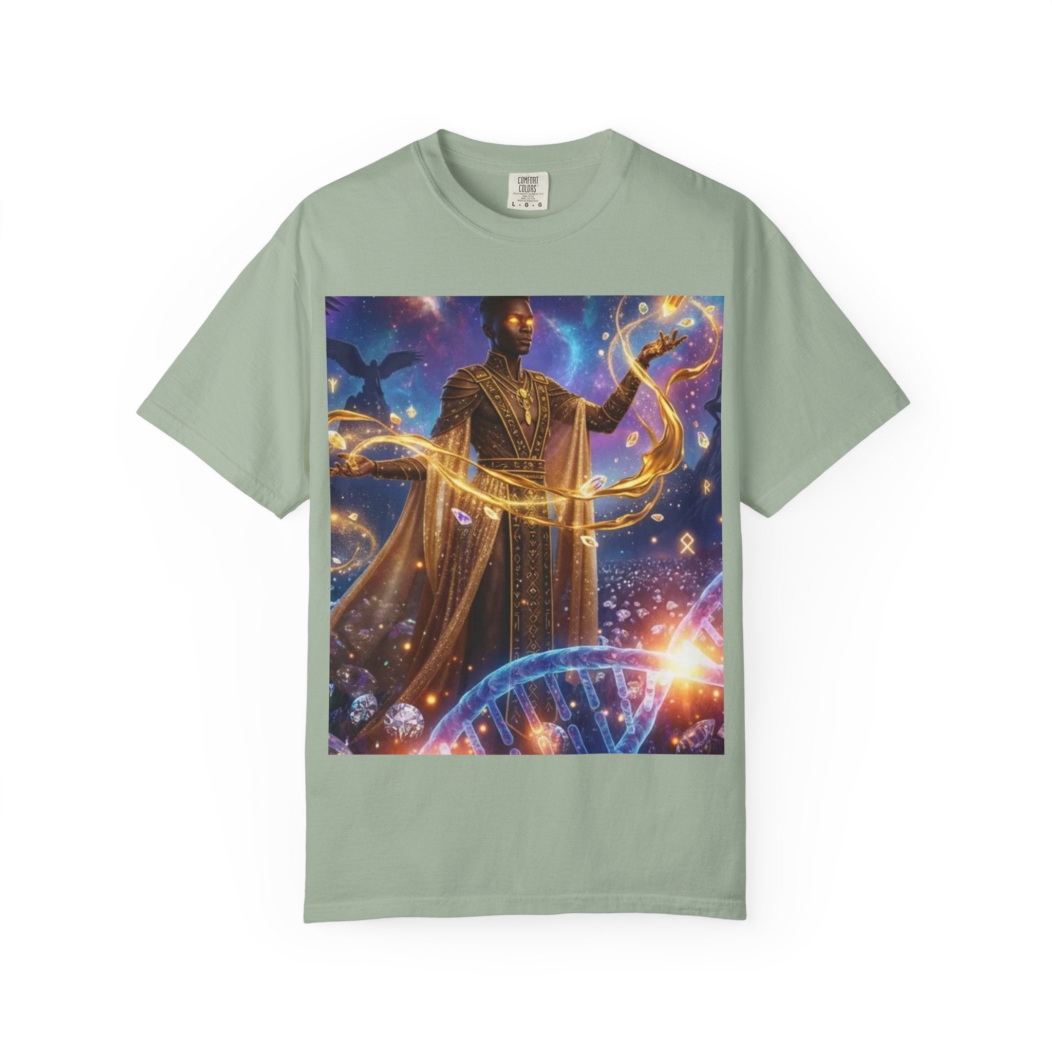 Cosmic Sorcerer T-Shirt — Celestial Magic Art Tee