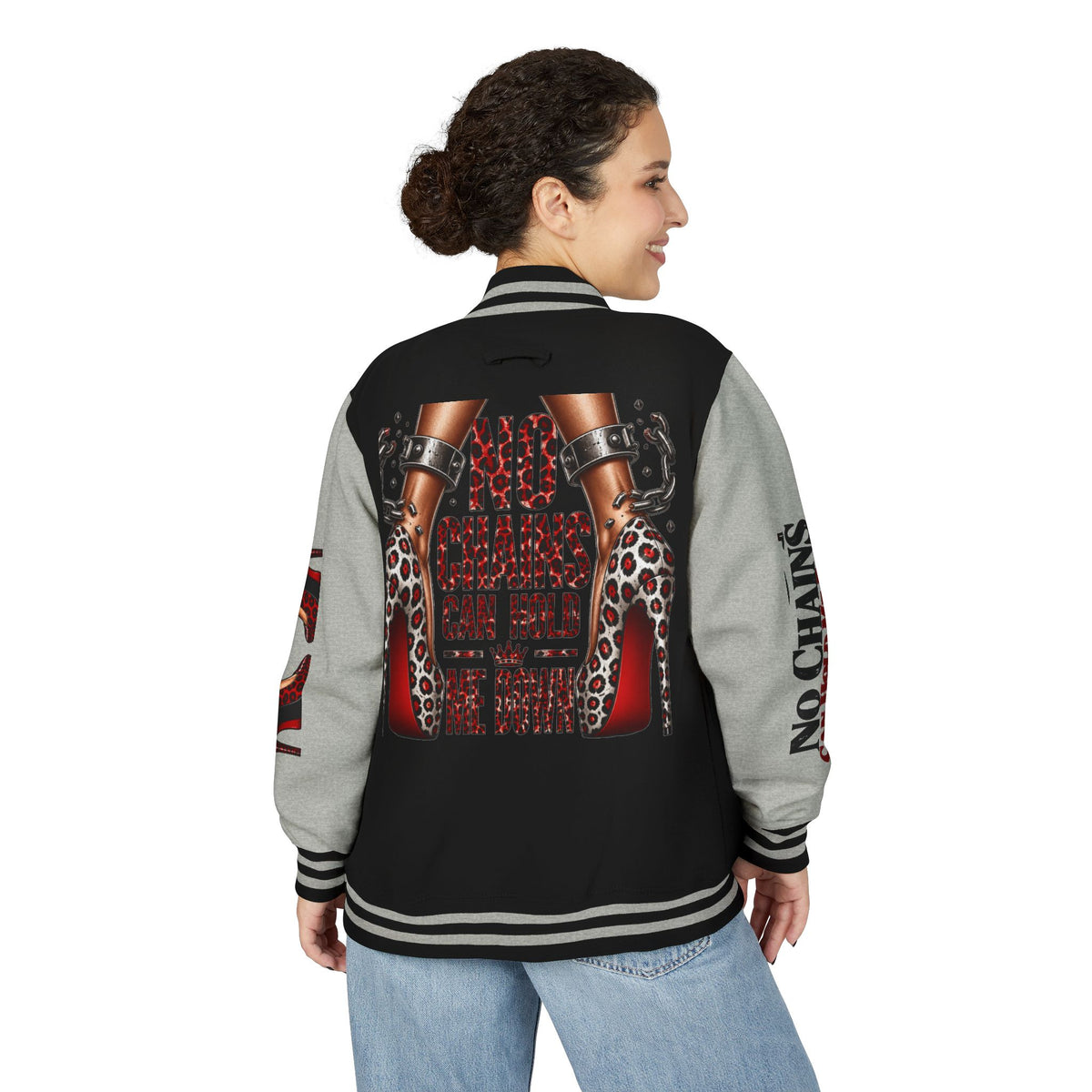 No Chains Letterman Jacket – Bold Streetwear Varsity Bomber