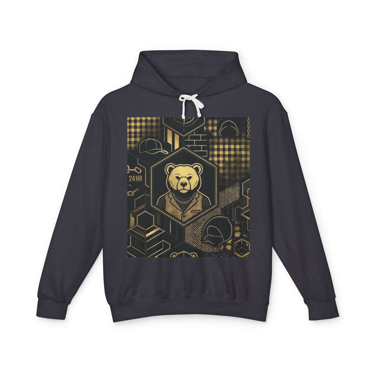 Geometric Bear Graphic Hoodie