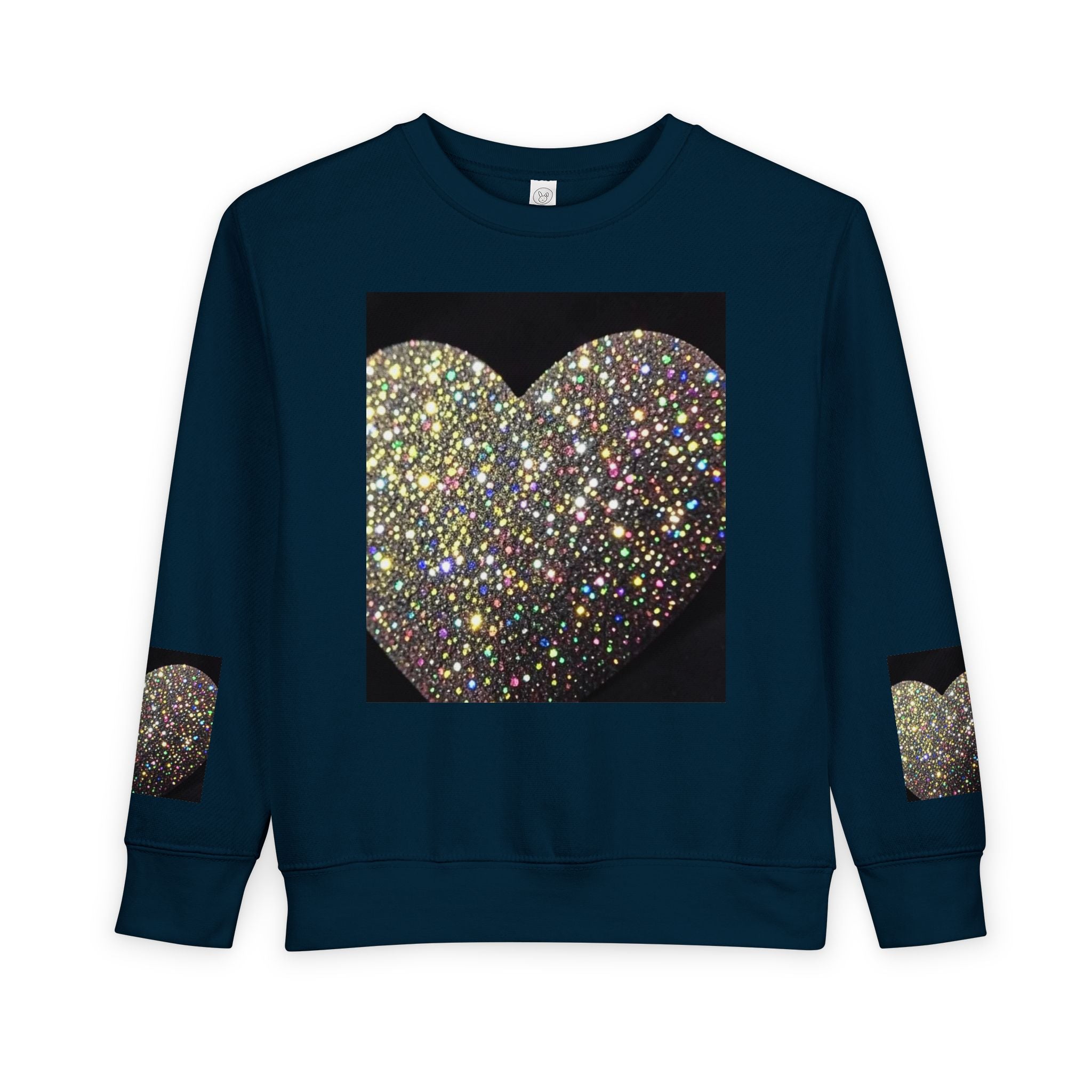 Glitter Heart Toddler Sweatshirt — Sparkly Sequin Heart Pullover for Kids