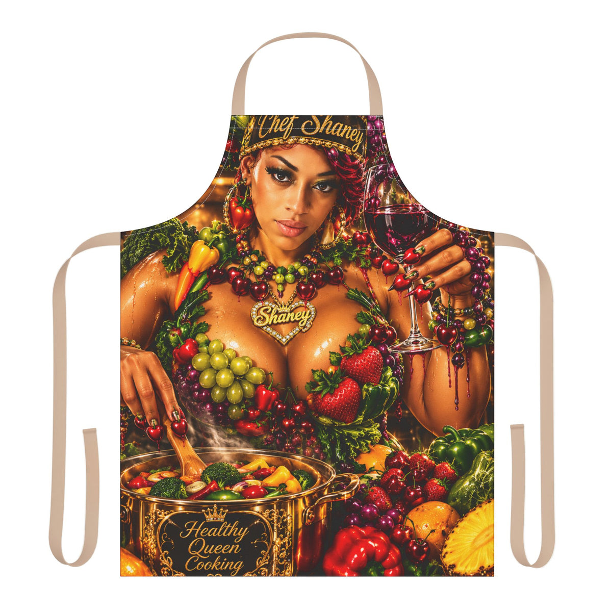 Apron — Vibrant Fruit Goddess Cooking Apron