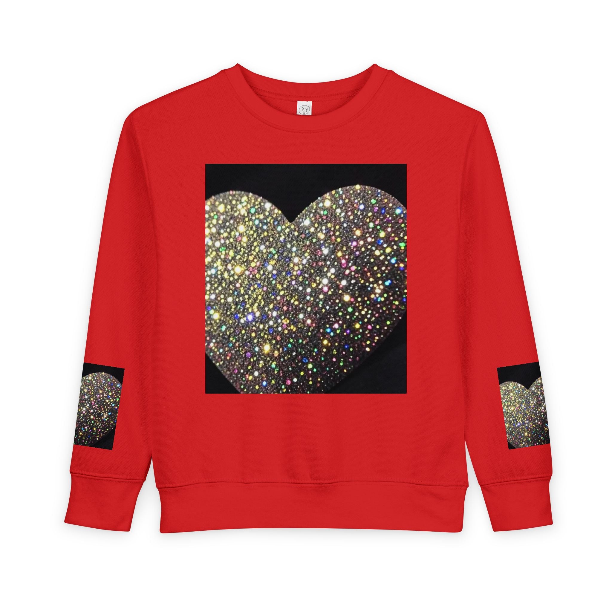 Glitter Heart Toddler Sweatshirt — Sparkly Sequin Heart Pullover for Kids
