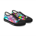 Low Top Sneakers — Colorful Rainbow Lip Print Women's Canvas Shoes