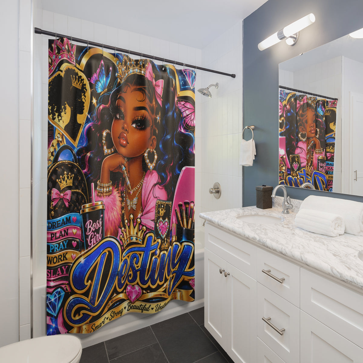 Destiny Queen Glam Shower Curtain