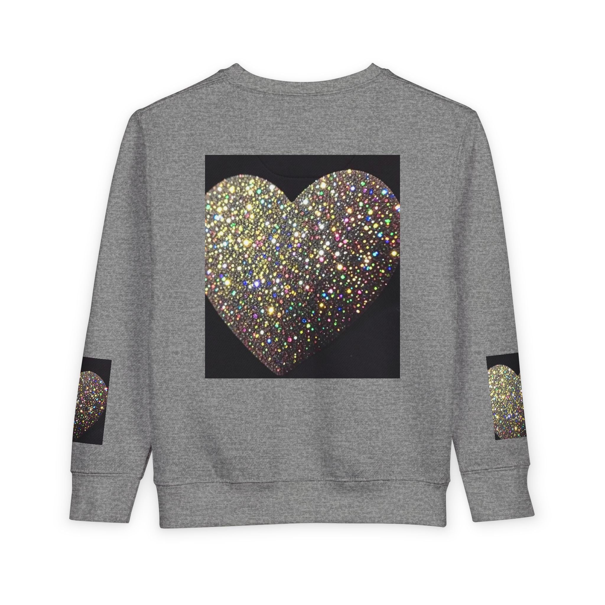Glitter Heart Toddler Sweatshirt — Sparkly Sequin Heart Pullover for Kids