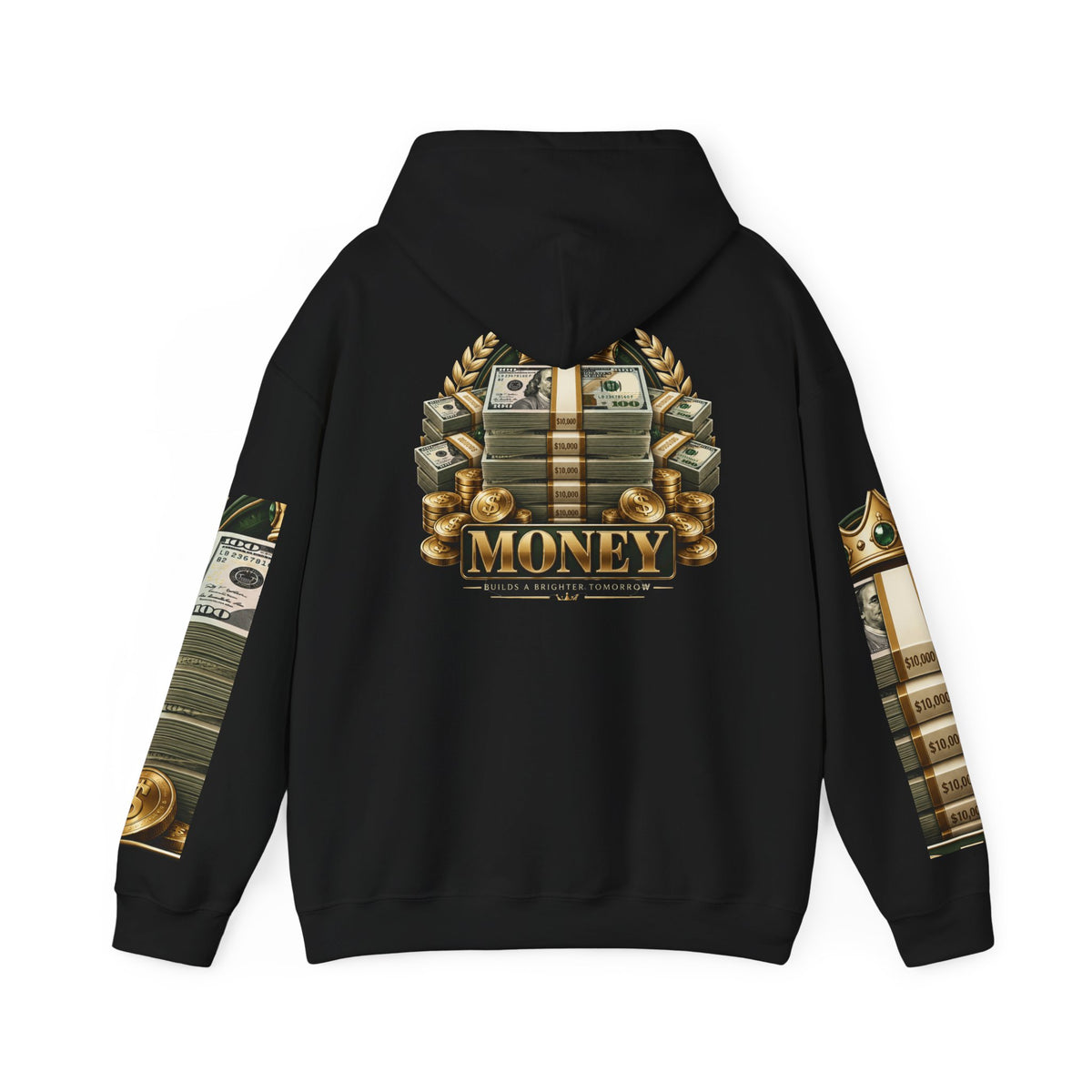Hoodie — "You Mad At You Not Me! / You Can't Keep Up!" Flame Sleeve Graphic Hoodie