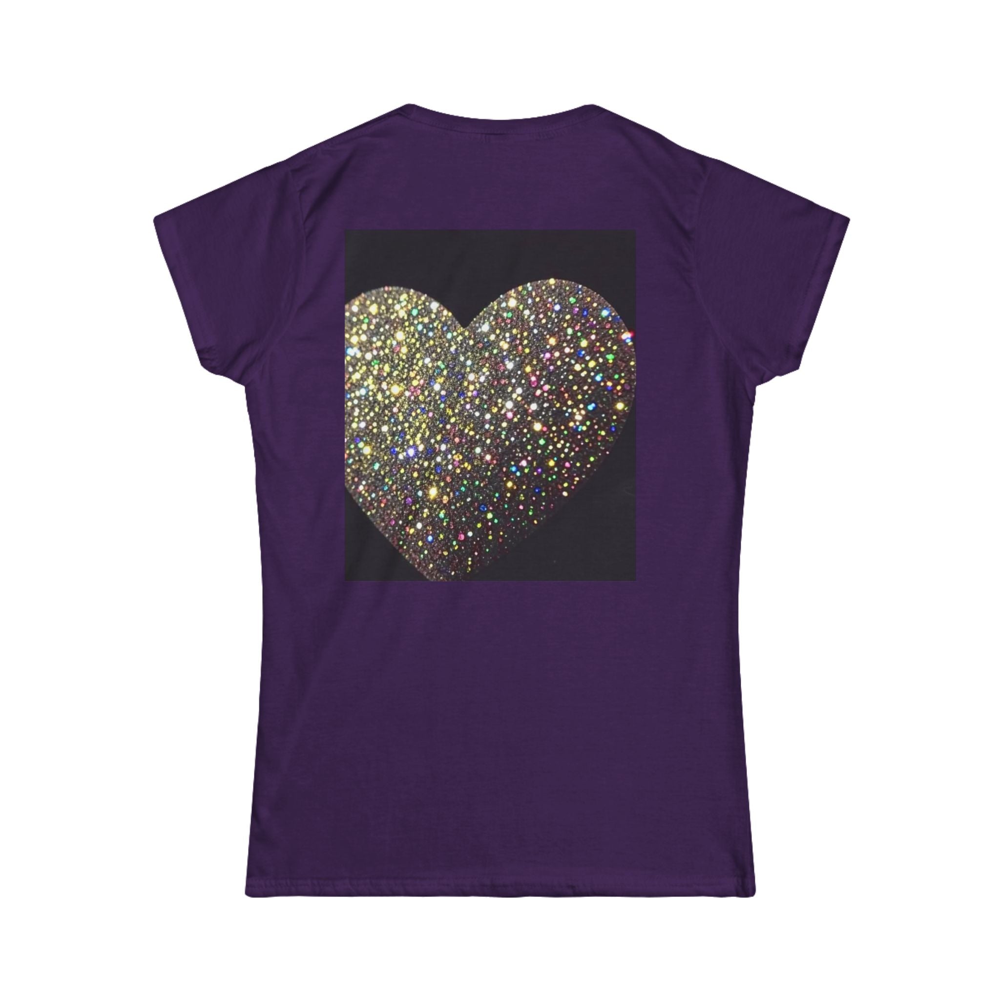 Glitter Heart Tee — Sparkling Sequin Heart Graphic Women's T-Shirt