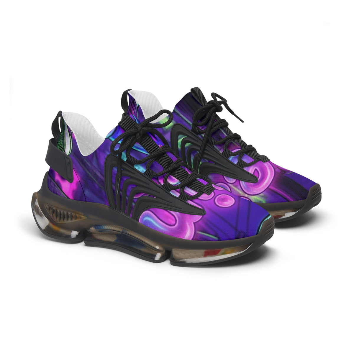 Women's Purple Galaxy Mesh Sneakers