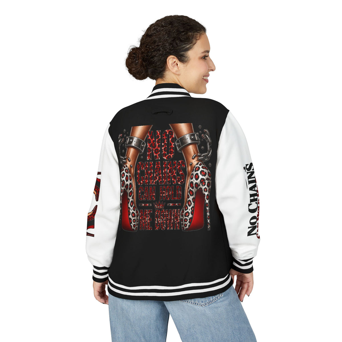 No Chains Letterman Jacket – Bold Streetwear Varsity Bomber