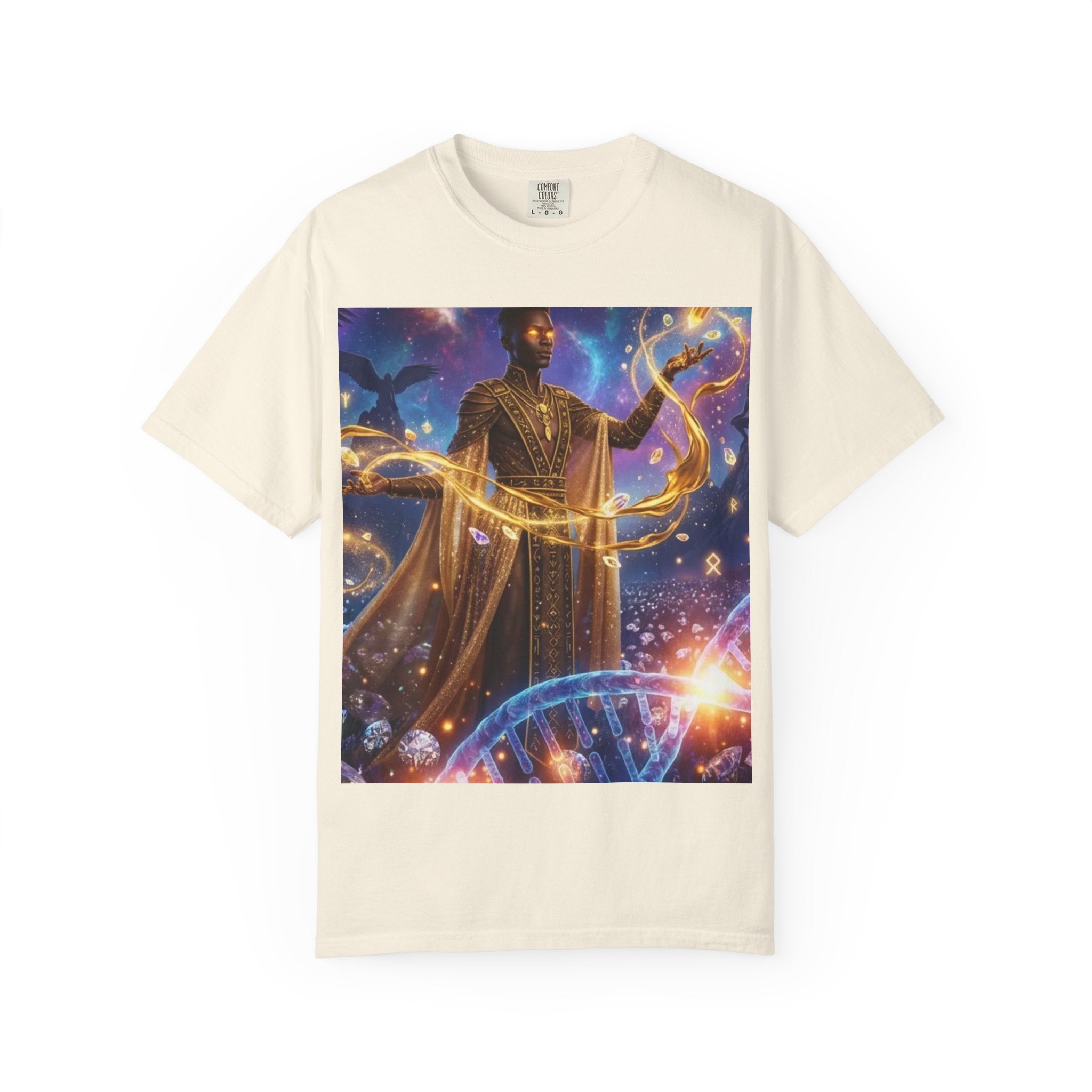Cosmic Sorcerer T-Shirt — Celestial Magic Art Tee