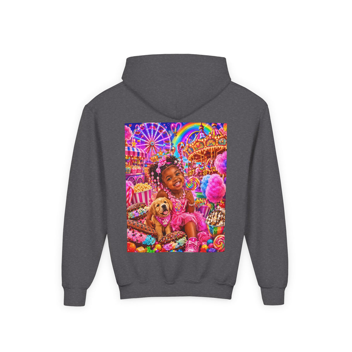 Youth Carnival Girl and Puppy Fairground Hoodie