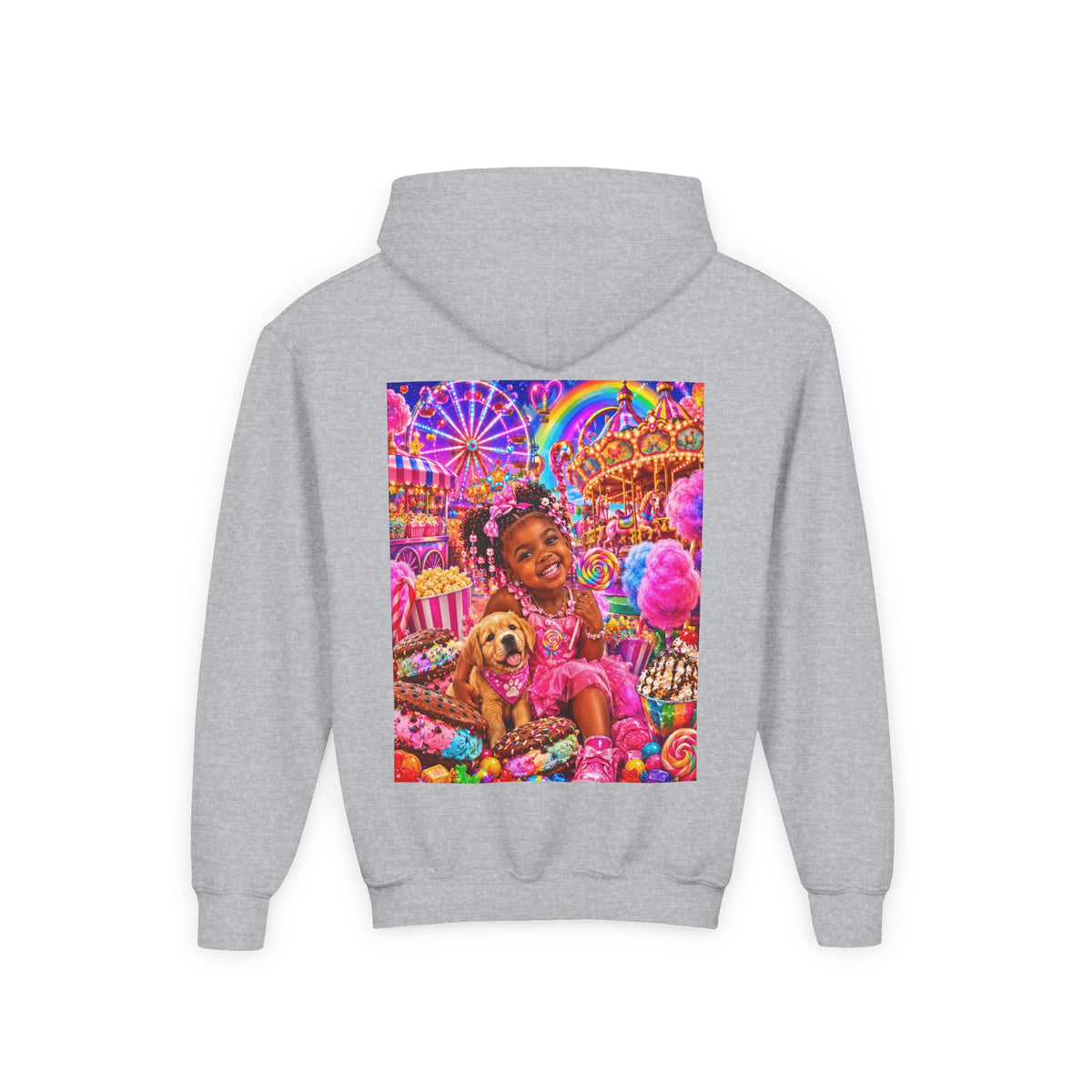 Youth Carnival Girl and Puppy Fairground Hoodie