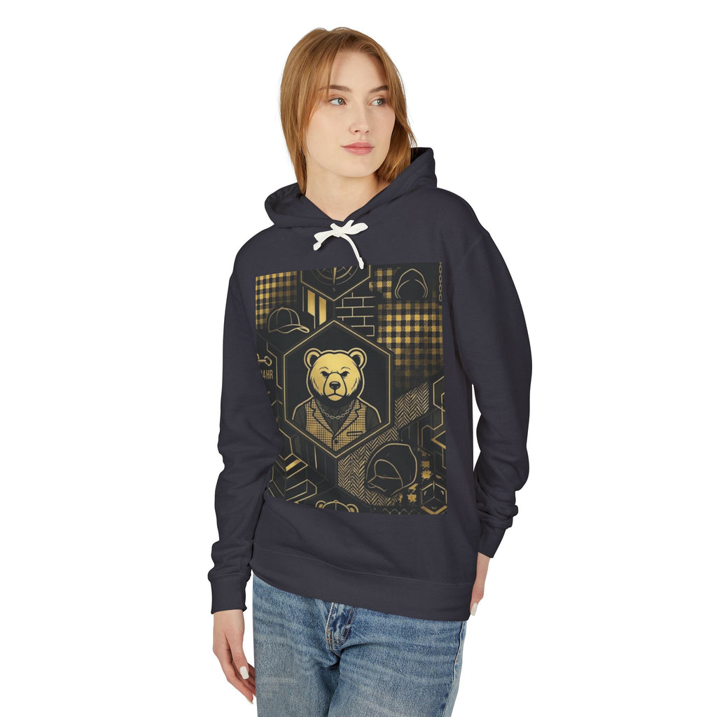 Geometric Bear Graphic Hoodie