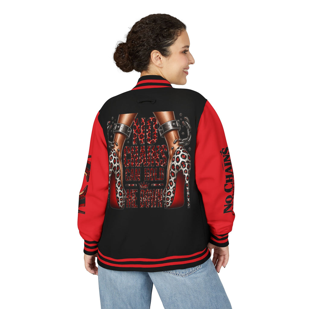 No Chains Letterman Jacket – Bold Streetwear Varsity Bomber