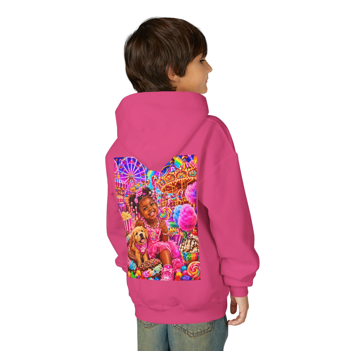 Youth Carnival Girl and Puppy Fairground Hoodie