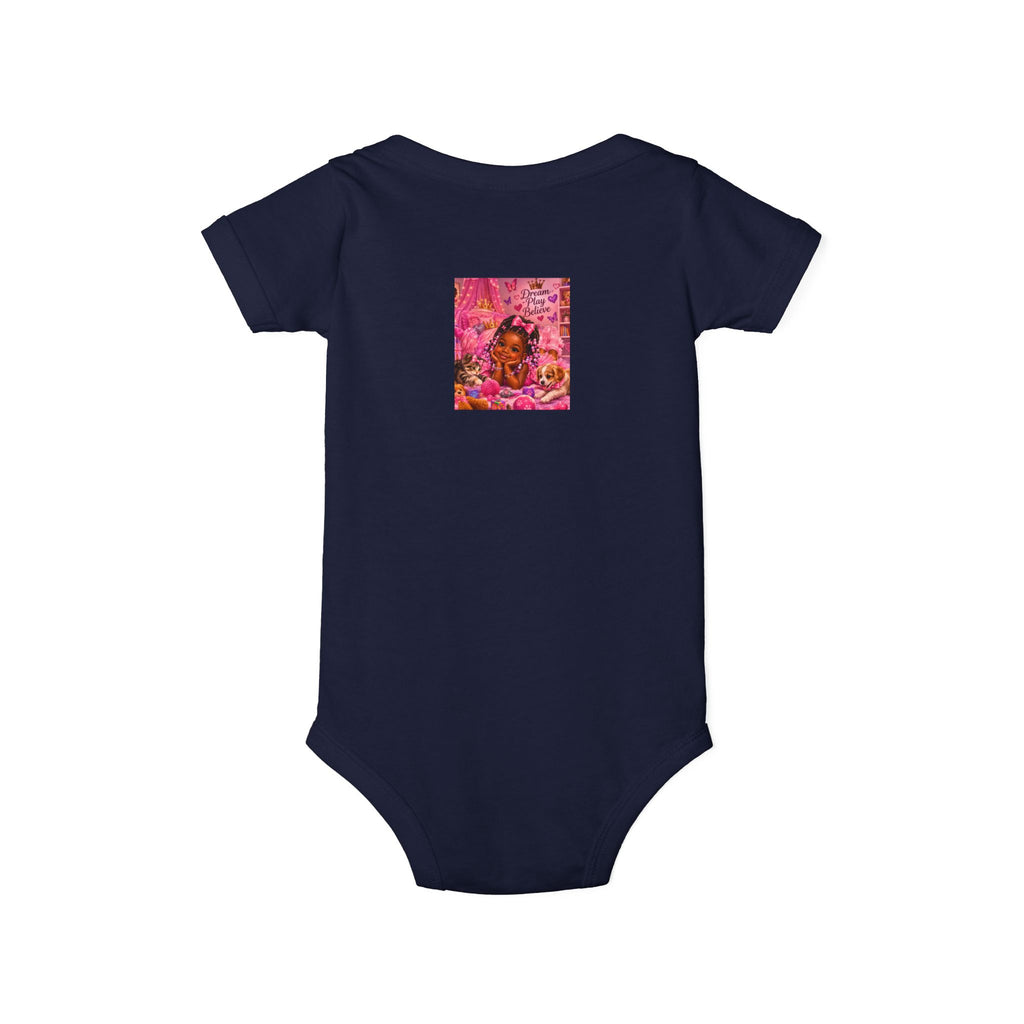 Pink Floral Baby Onesie – Cute Nursery Art Infant Jersey One Piece