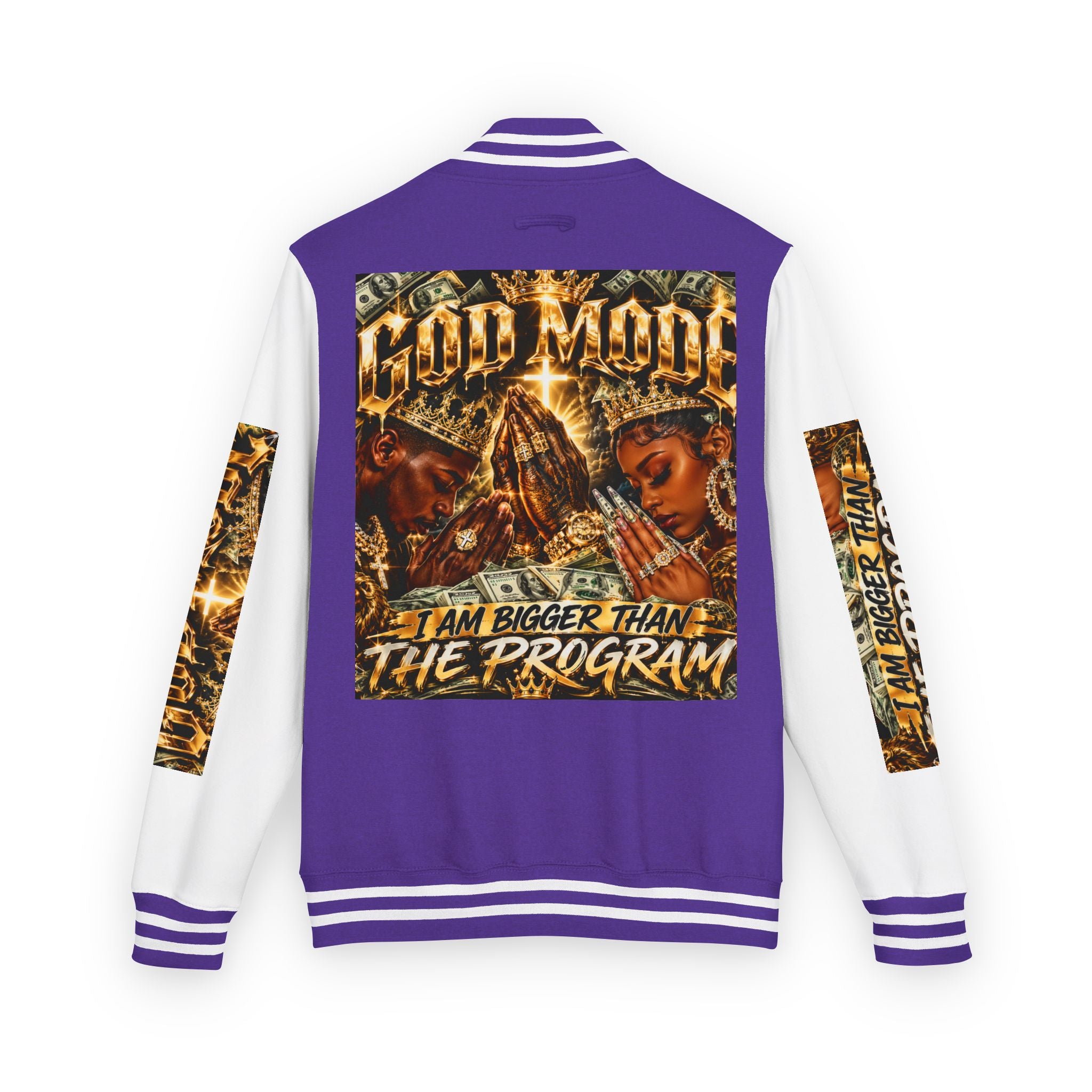Letterman Jacket — 'I Am Bigger Than The Program' Graphic Varsity Jacket