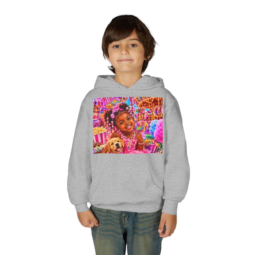 Youth Carnival Girl and Puppy Fairground Hoodie