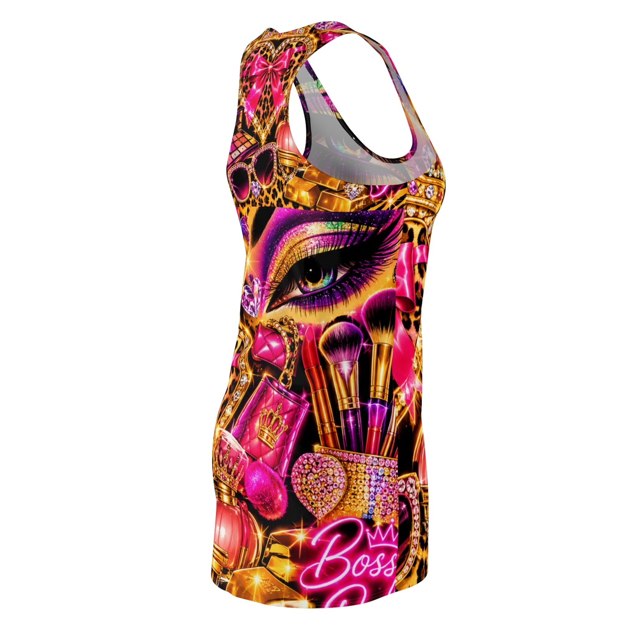 Glam Beauty Collage Racerback Dress