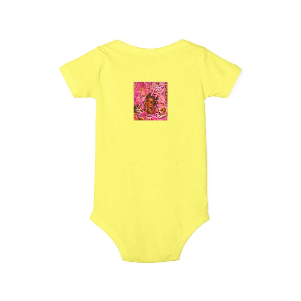 Pink Floral Baby Onesie – Cute Nursery Art Infant Jersey One Piece