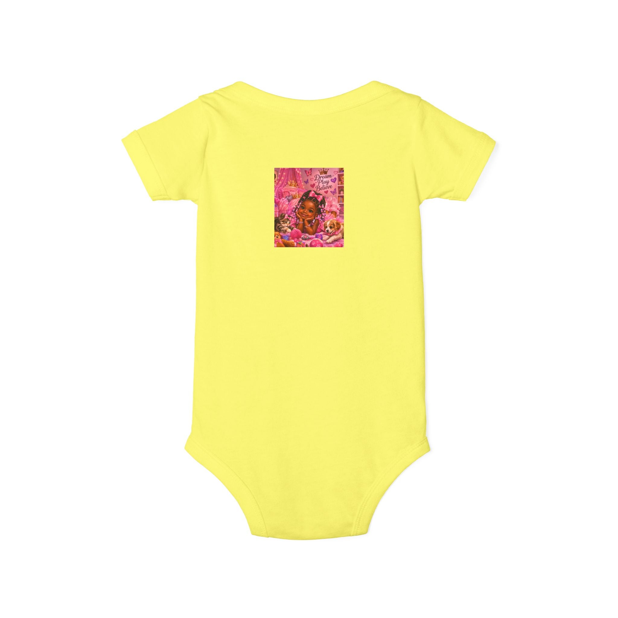 Pink Floral Baby Onesie – Cute Nursery Art Infant Jersey One Piece