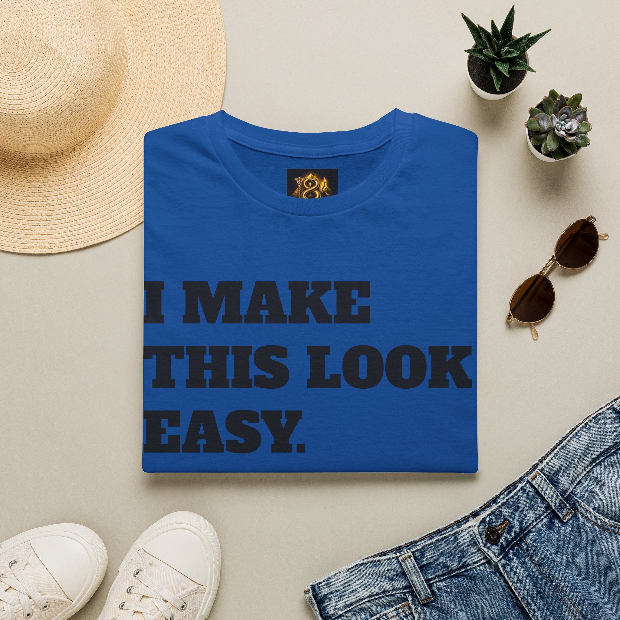 T-Shirt — "I Make This Look Easy. You Look Stressed." Bold Graphic Tee