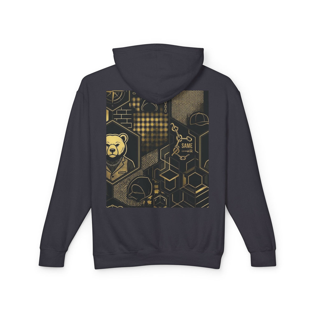 Geometric Bear Graphic Hoodie