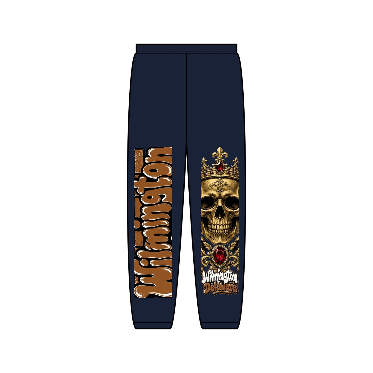 Skull & Gothic “Wild West” Graphic Sweatpants