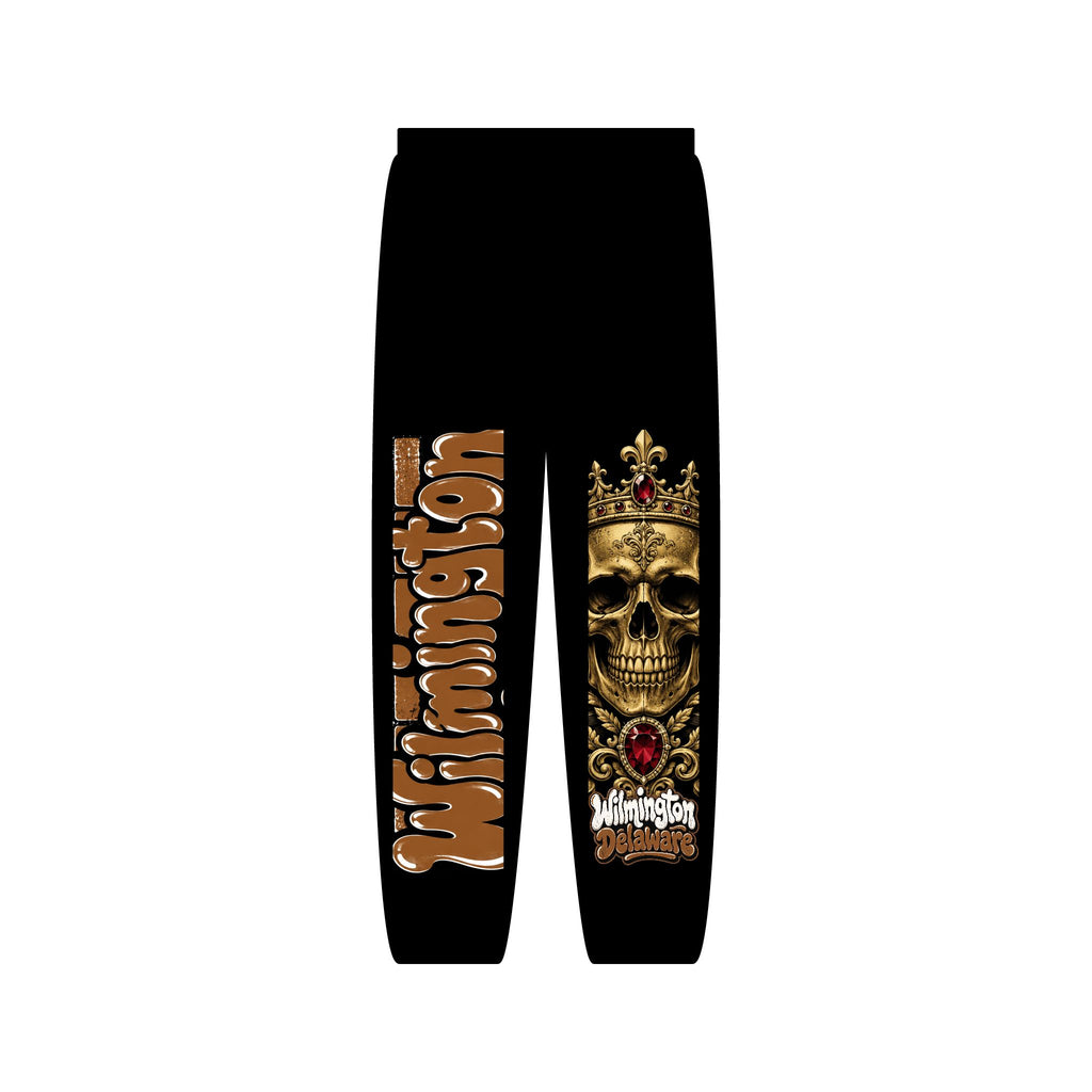 Skull & Gothic “Wild West” Graphic Sweatpants