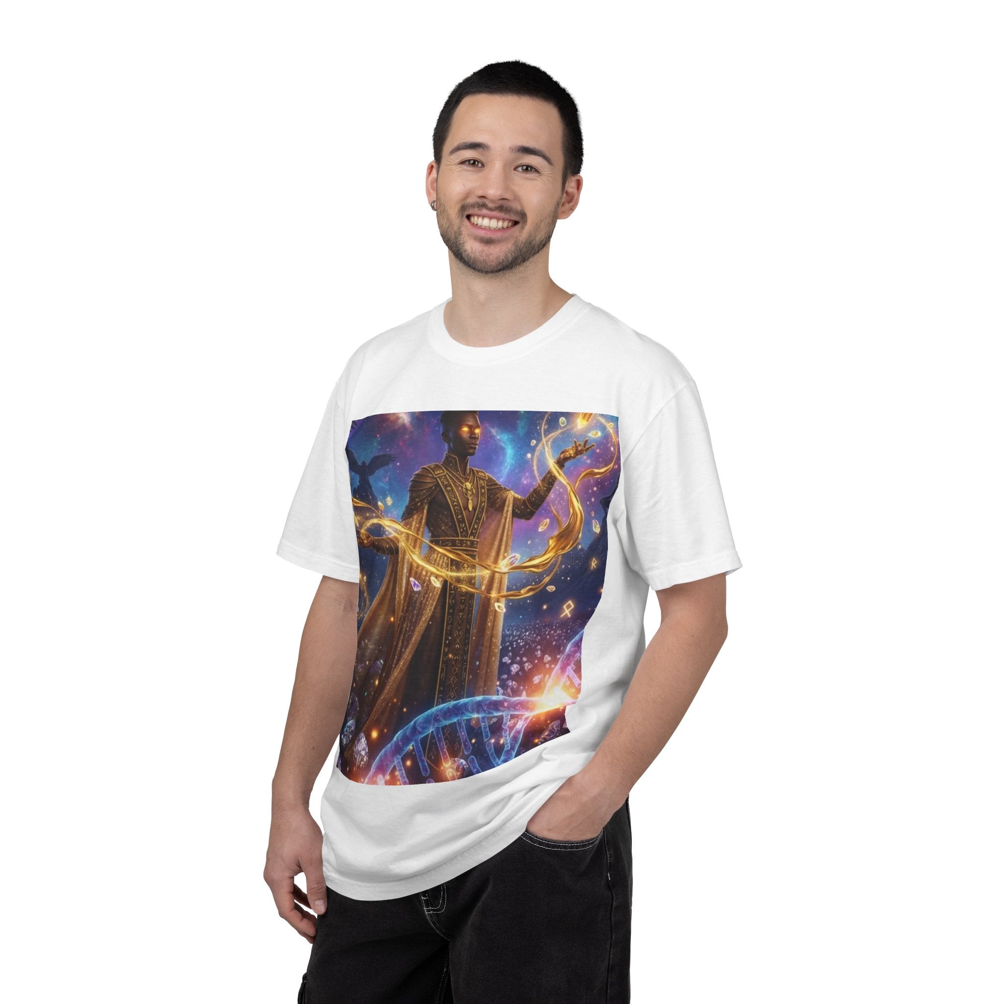 Cosmic Sorcerer T-Shirt — Celestial Magic Art Tee