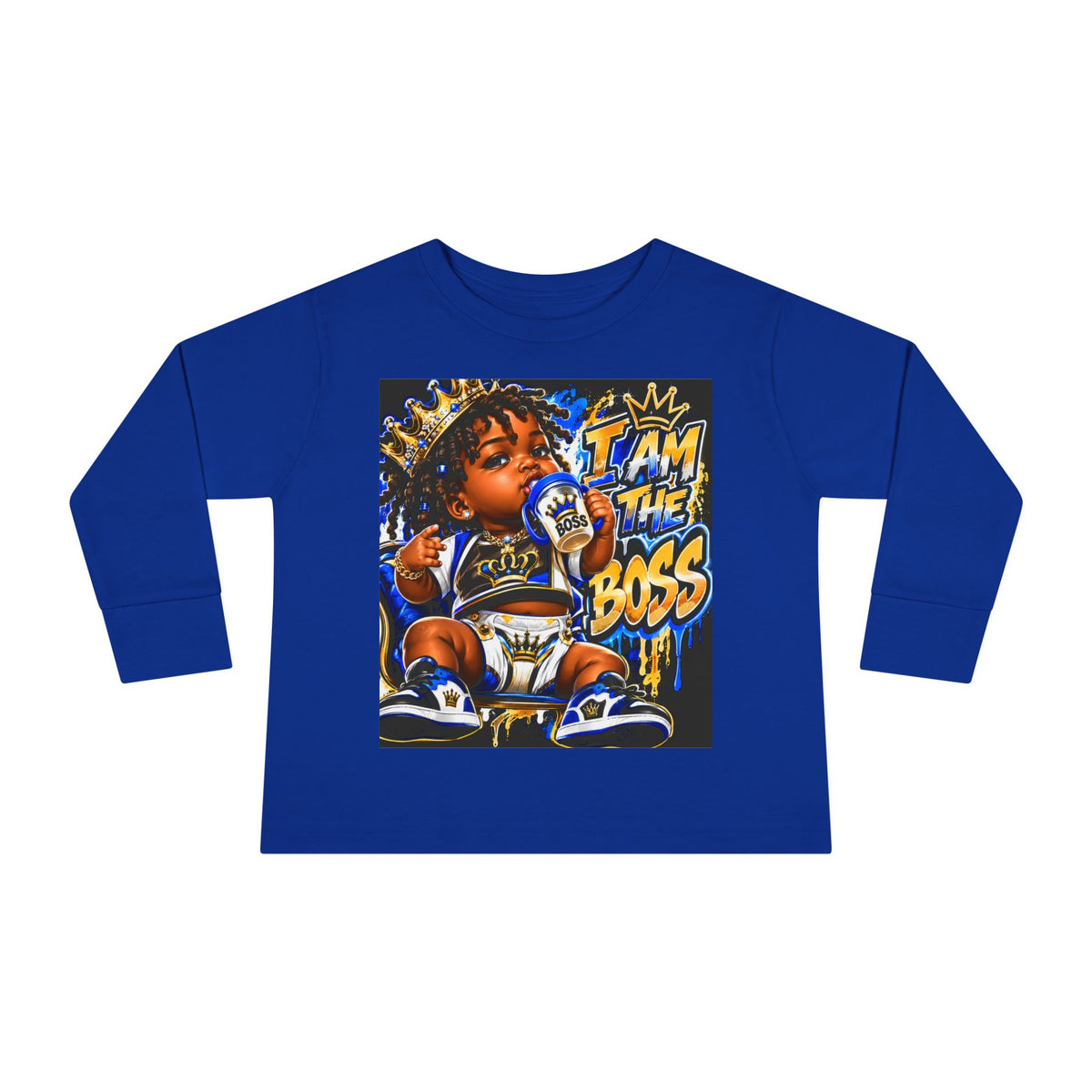 I Am The Boss Toddler Long Sleeve Tee — Cute Urban Baby Graphic Shirt