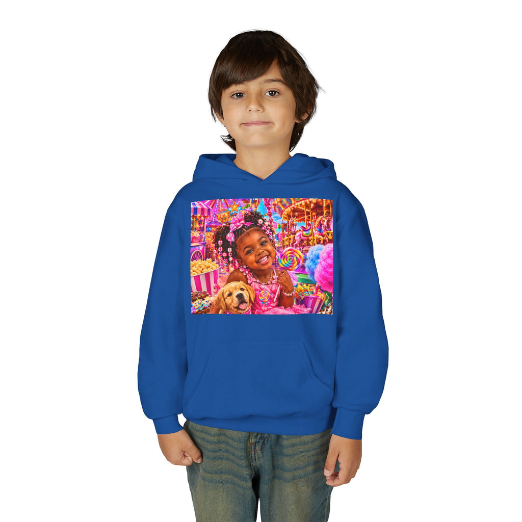 Youth Carnival Girl and Puppy Fairground Hoodie