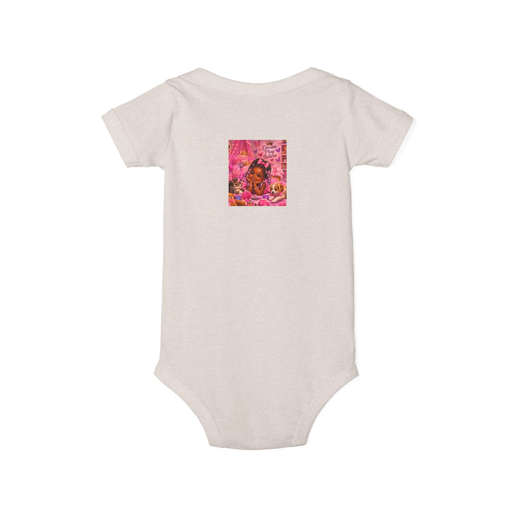 Pink Floral Baby Onesie – Cute Nursery Art Infant Jersey One Piece
