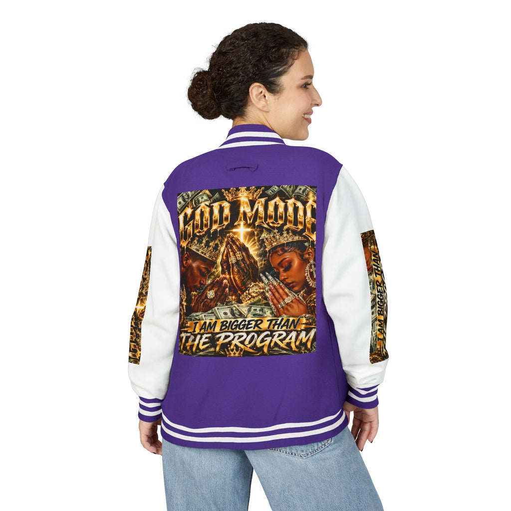 Letterman Jacket — 'I Am Bigger Than The Program' Graphic Varsity Jacket