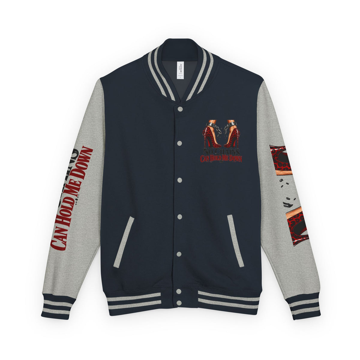 No Chains Letterman Jacket – Bold Streetwear Varsity Bomber