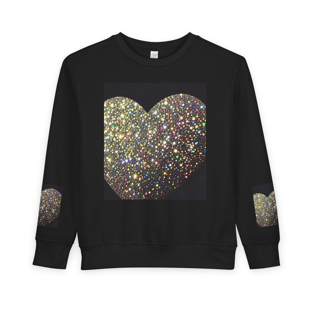 Glitter Heart Toddler Sweatshirt — Sparkly Sequin Heart Pullover for Kids