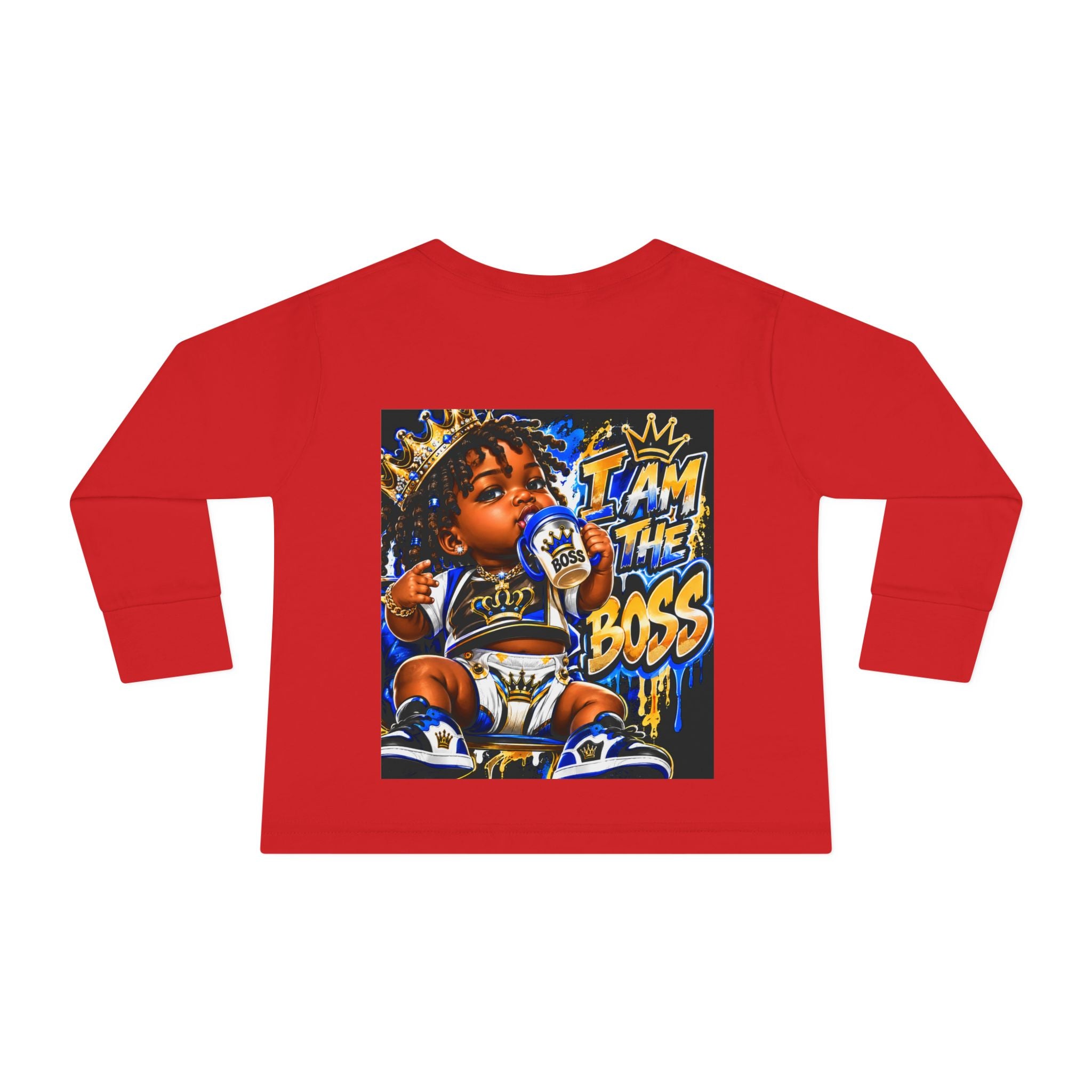 I Am The Boss Toddler Long Sleeve Tee — Cute Urban Baby Graphic Shirt